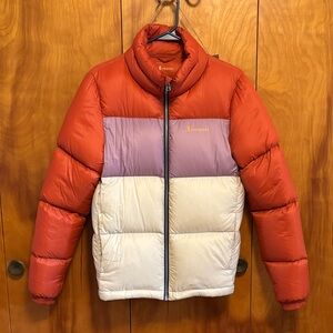 Cotopaxi Colorblock Puffer Jacket - Red, Purple, Cream